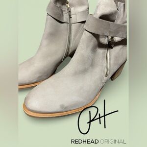 Women's Gray Ankle Boots Suede Paul Green size 7 AUS/ US 9.5 NWT